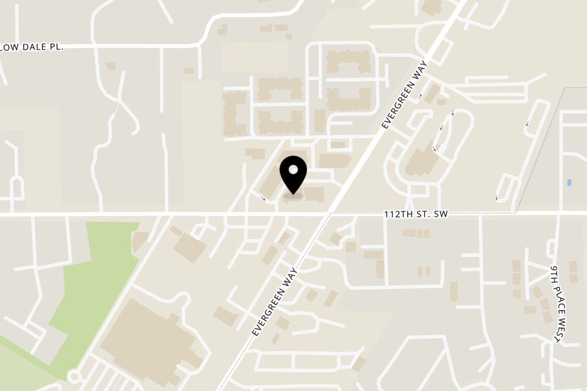 Map showing the location of Momi Indian Kitchen Everett on 11126 Evergreen Wy in Everett